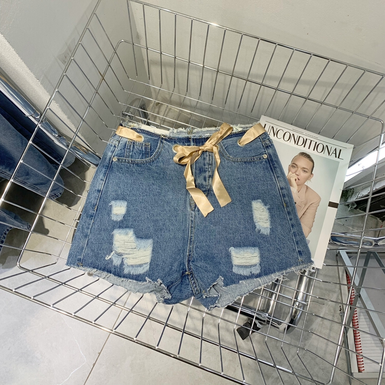[T.H] comfortable and versatile drawstring denim shorts 6033# LSW