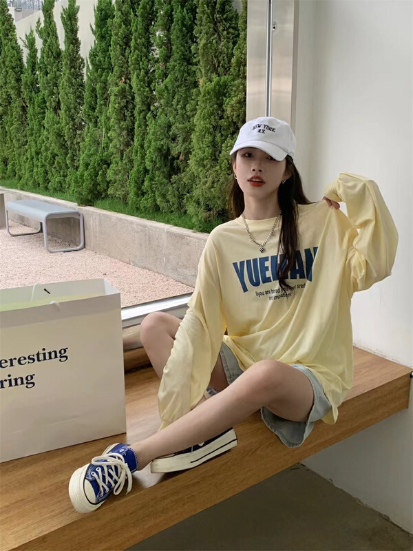 [eleven] letter printed sunscreen long sleeved T-shirt (T-shirt only) 9088# lwy