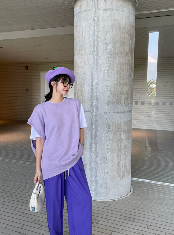 goods in stock! New year in early spring! [July] irregular design knitted vest 6108# zxx