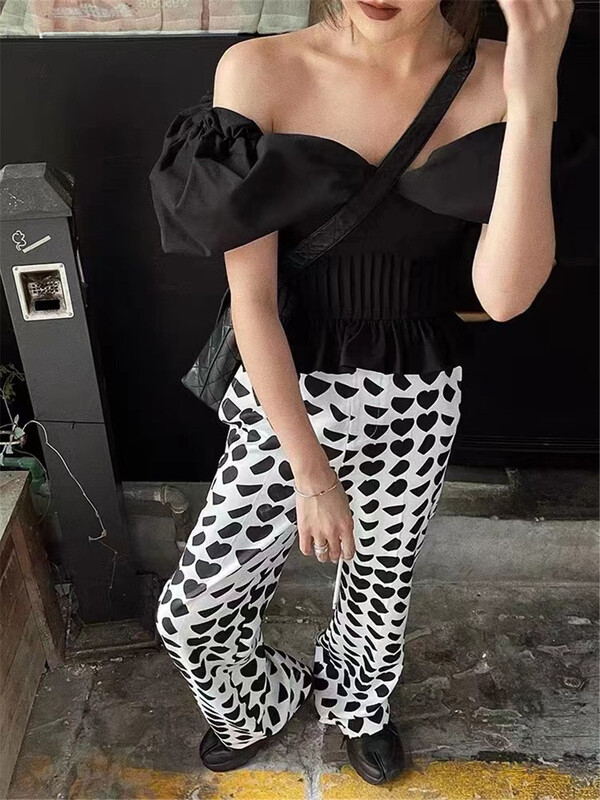 goods in stock! New in early summer! [Bella Bella] love printed slacks 8150# WTT