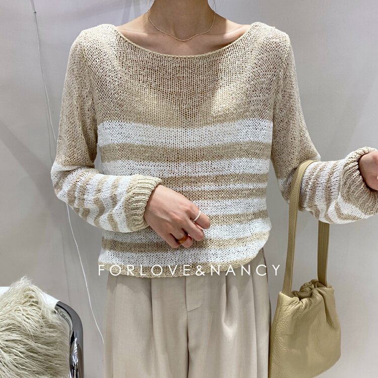 New year in early spring! [FN] fashionable and versatile color blocking sweater 21269b# cqw