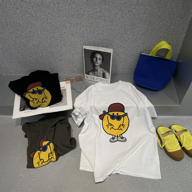 goods in stock! New in early summer! [bobo1972] Korean print short sleeve T-shirt ac220898# ozq