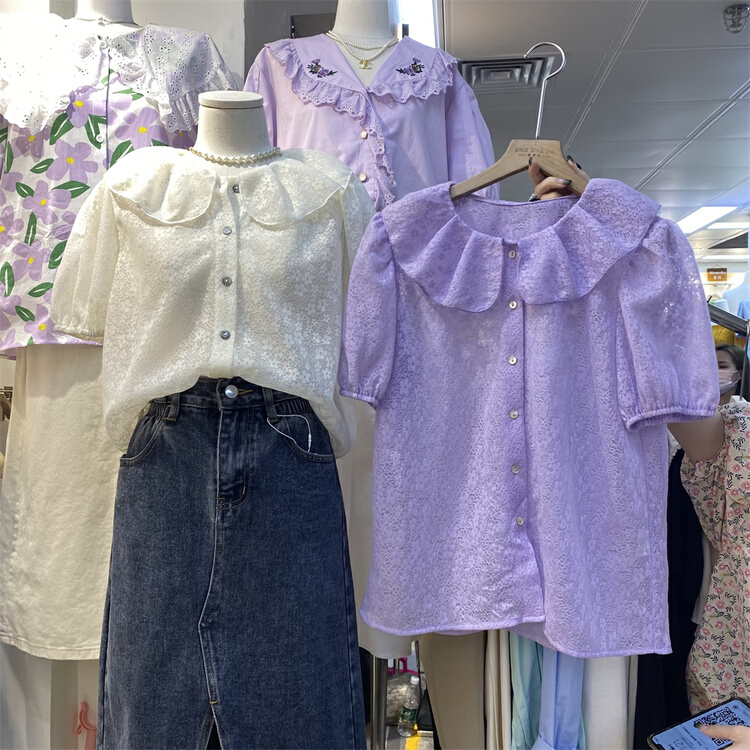 New in early summer! [qingqingjia] Korean version baby collar single breasted shirt ys1-2031# XYY