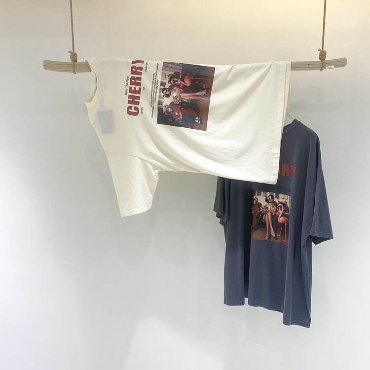[just soso] American retro fashion short sleeve T-shirt 6946# CSX