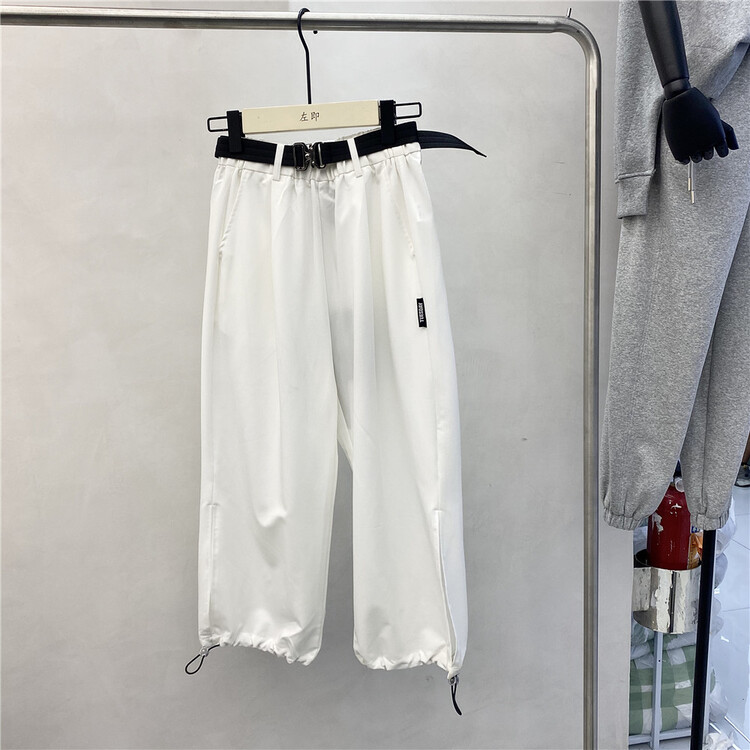 [5uu on the left] fashionable and versatile drawstring casual pants (with belt) ys1-6165# CSX