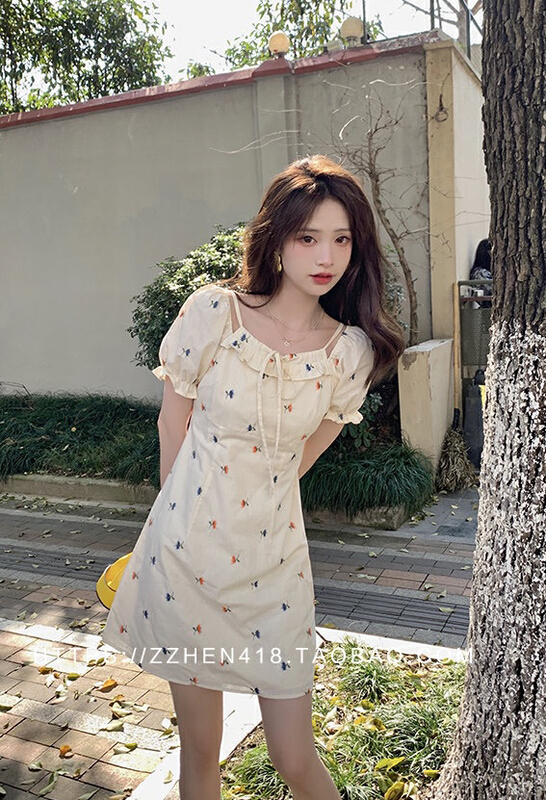 goods in stock! New in early summer! [JH] net red Xiaoxiang embroidered dress (dress only) 41341# PCZ