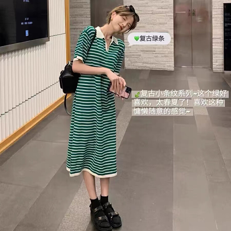 [Hello cherry] stripe fashion comfortable dress 10001# WTT