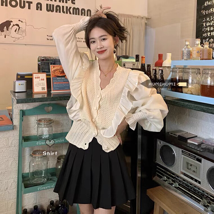 New year in early spring! [LML] Korean version waist closing and thin knitted cardigan 7328# ozq