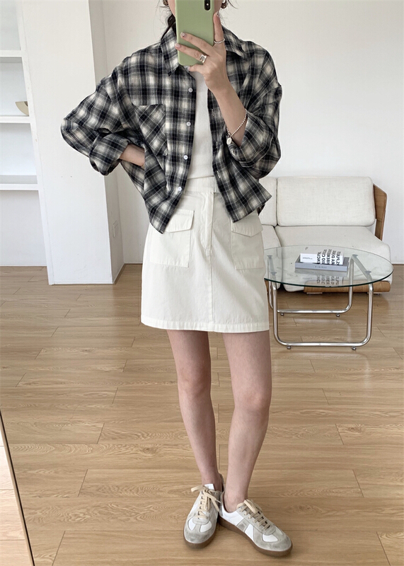 goods in stock! New in early summer! [about me] Korean style versatile skirt 126023# cqw