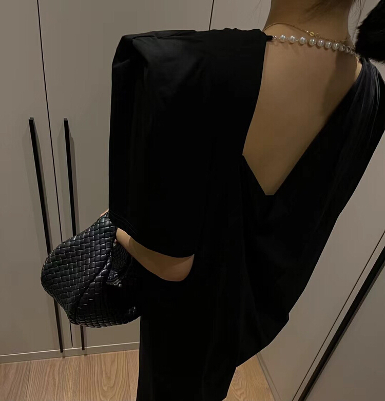 [jvv sister] long backless T-shirt skirt dress 82266# zxl