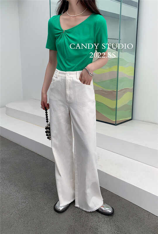【CANDY糖果】韓版寬鬆休閒牛仔褲  B9059#  ZSY