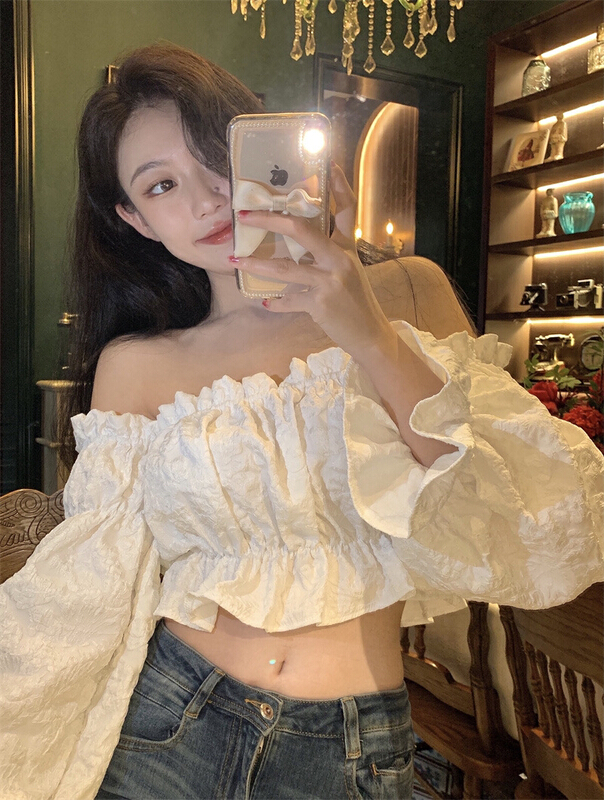 New year in early spring! [HH] Korean fashion one shoulder shirt 2313w# LSL