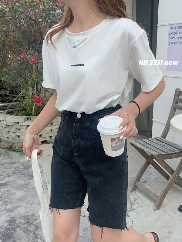 New in early summer! [HH] Korean ice porcelain versatile short sleeve T-shirt 3331# L