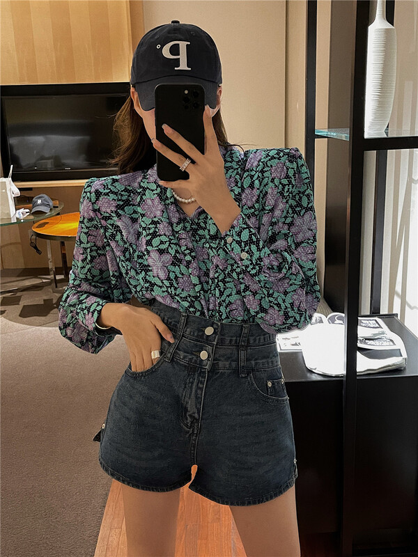 New in early summer! [Wu / u] Korean simple and comfortable denim shorts 96005# LSL
