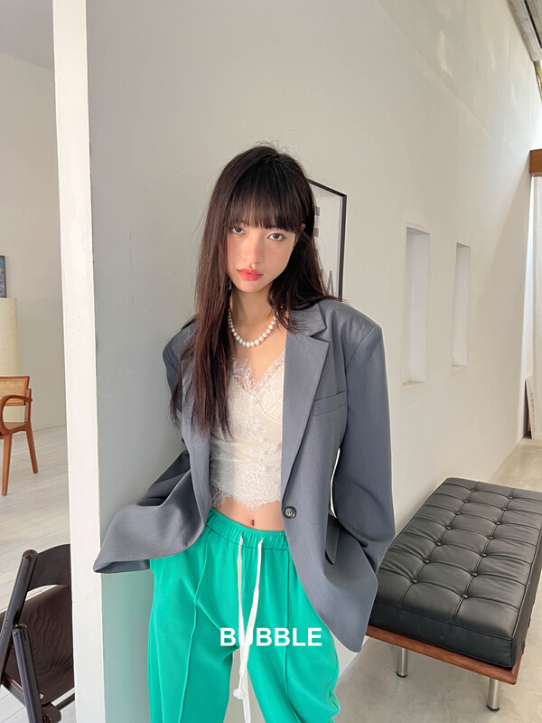 goods in stock! New year in early spring! [bubble] fashionable, minimalist and versatile ins suit 22z001# ozq