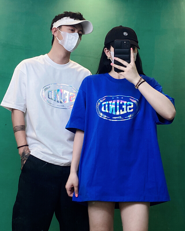 New in early summer! [TPY] 240g heavy cotton round neck letter printed short sleeve T-shirt 6116# ZZL