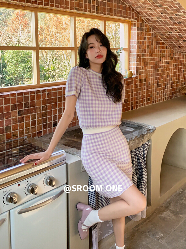 [s.room] temperament fashion sweater + lady skirt suit 7009# LSL