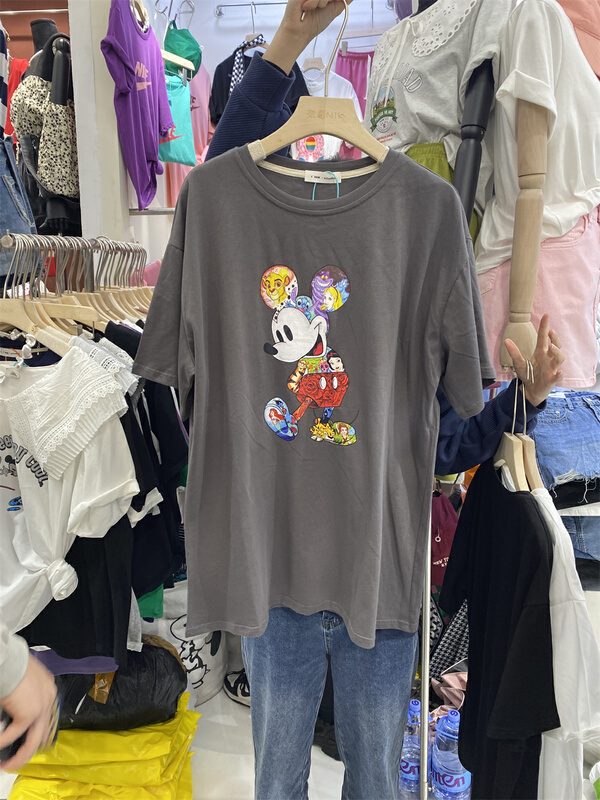 New in early summer! [Naikan Nik] Korean versatile Mickey short sleeve T-shirt 9519# lwy