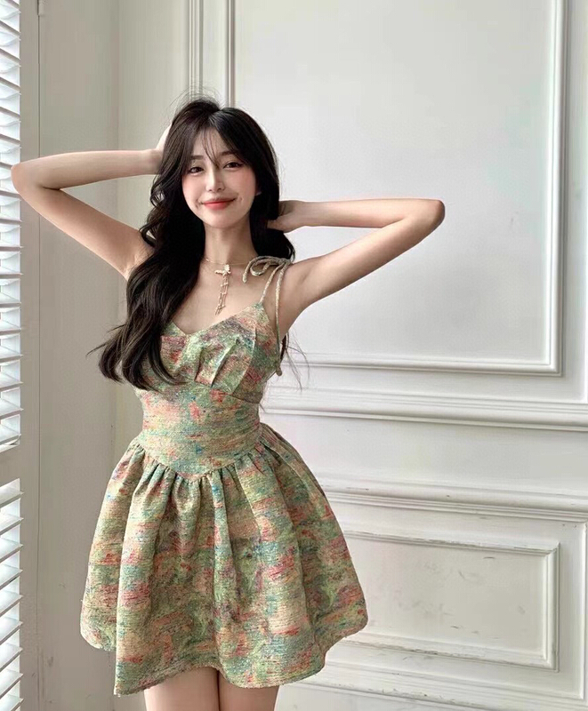 New in early summer! [X.C] elegant rendering bandage dress 275# WPL