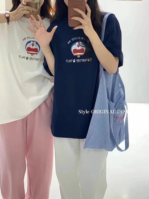 [TA +] Korean Dingdang cat printed short sleeve T-shirt 08058# XYY