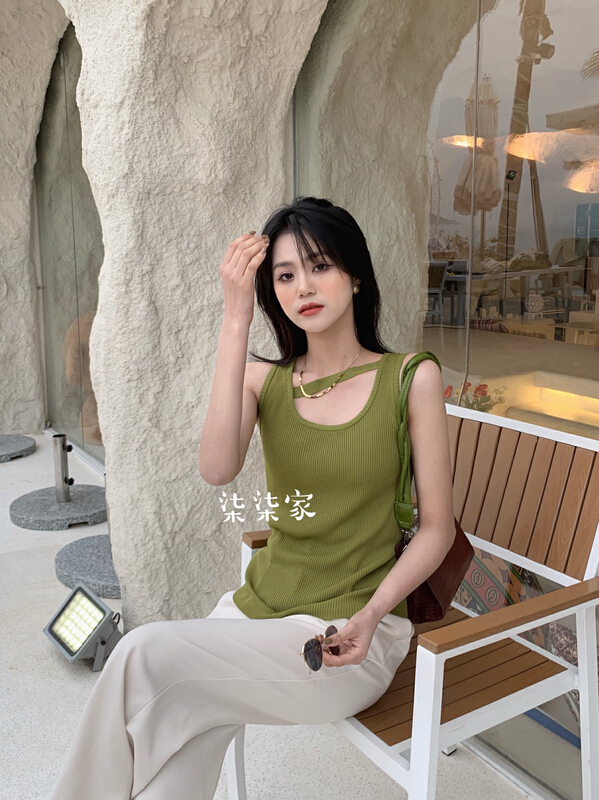 [Qiqi clothes house] design sense: small people wear ice silk knitwear 895# XYY