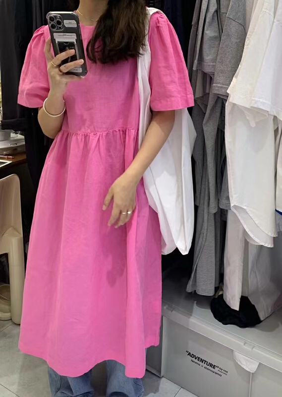 [C oni] travel season! Bright color and excellent texture dress c360-9512# HLL