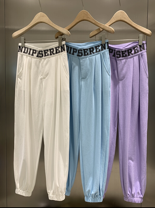 New in early summer! [DS] Korean letter legged casual pants 62243d# XYJ