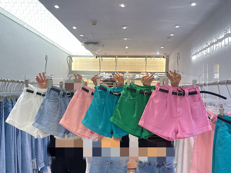 New in early summer! [star] high waist loose and thin denim shorts (with belt) ys9028# CLS