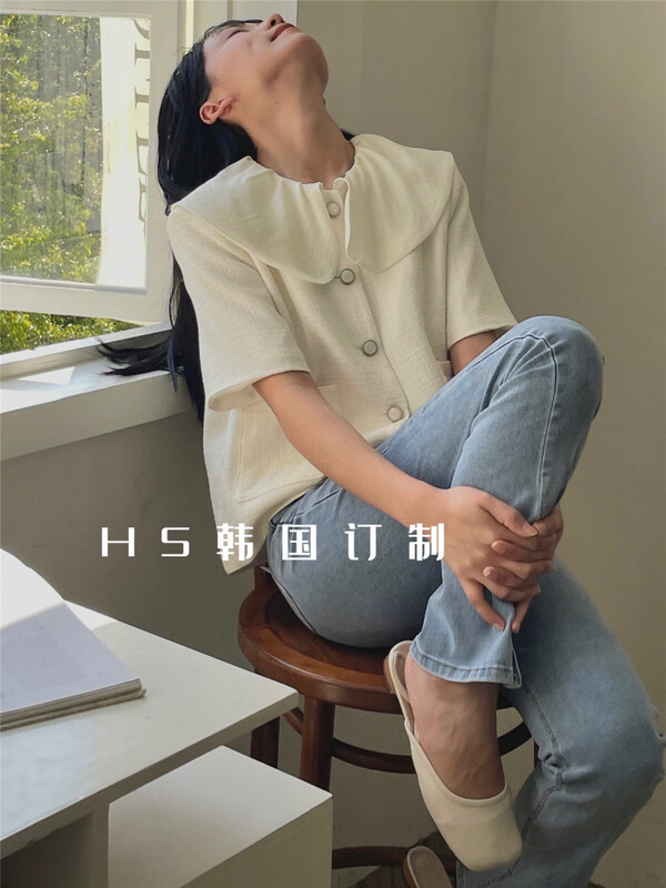 New year in early spring! [HS customized in Korea] temperament small fragrance doll collar shirt 65133# hjy