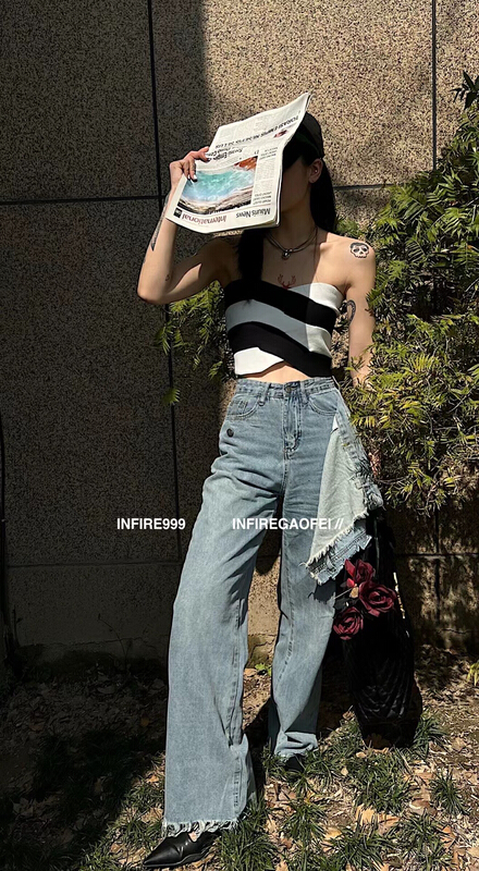 New in early summer! [toko. Z] Korean Quzhu versatile Strapless vest / sling 2203# cqw