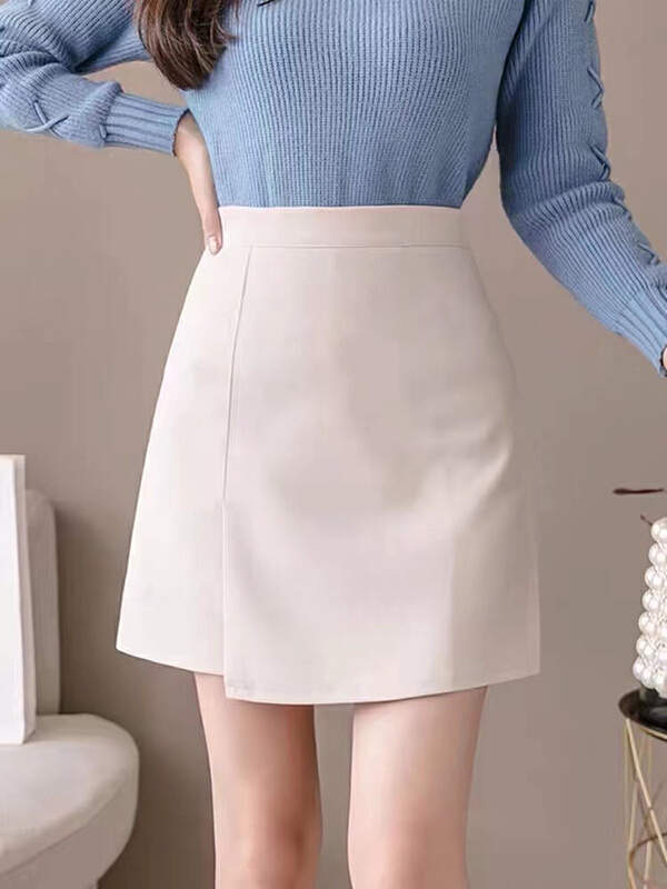 [Tongtong] slim, irregular and versatile skirt 06638# hjy