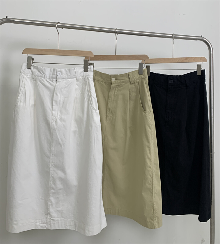 New year in early spring! [vengo] simple and versatile medium length skirt ys1-1011# XJ