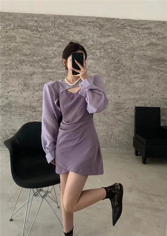 [Han C family] simple solid color blouse + waist closing and thin suspender dress suit 9405# PCZ