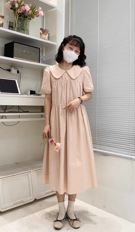 New in early summer! [c.hfeiyang] simple and versatile baby collar dress 6613-1# HBx