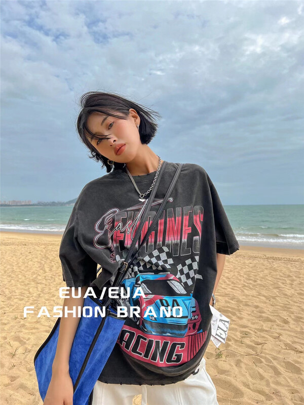 goods in stock! European and American comfortable short sleeved T-shirt