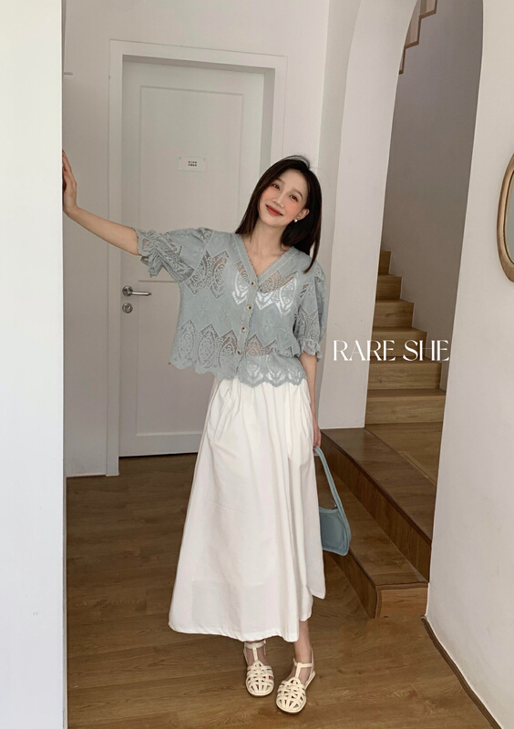 goods in stock! [rare she] Korean simple and versatile skirt 5163# LSW