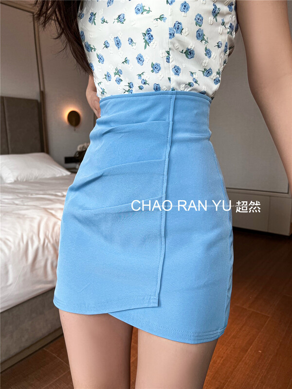 New in early summer! [Cr] net red style, high waist, hip wrapped, slim skirt 6099# PCZ
