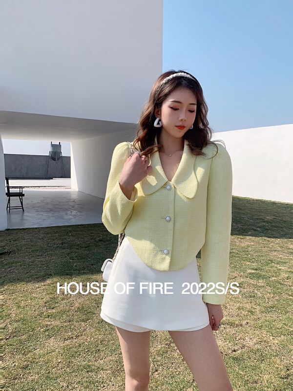 現貨!珍珠【火火HOODRESS】小香風設計百搭短外套  22056#  OZQ