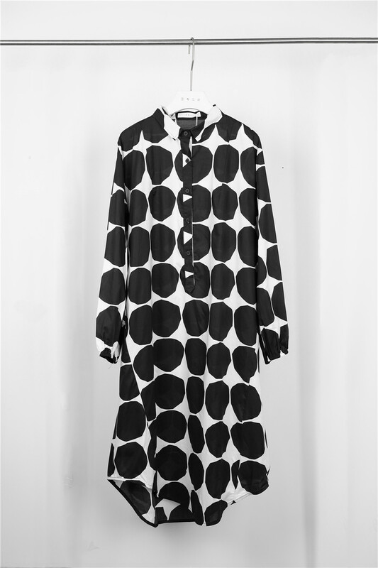 New year in early spring! [three and two] wave point comfortable Korean dress 67133-1# L