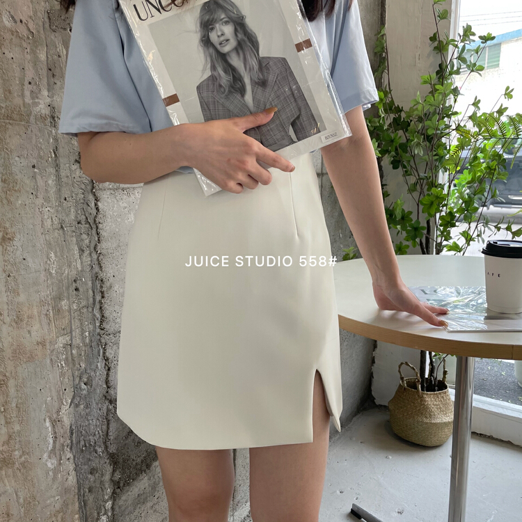 [juice] fashionable, simple and versatile split skirt 558# ll