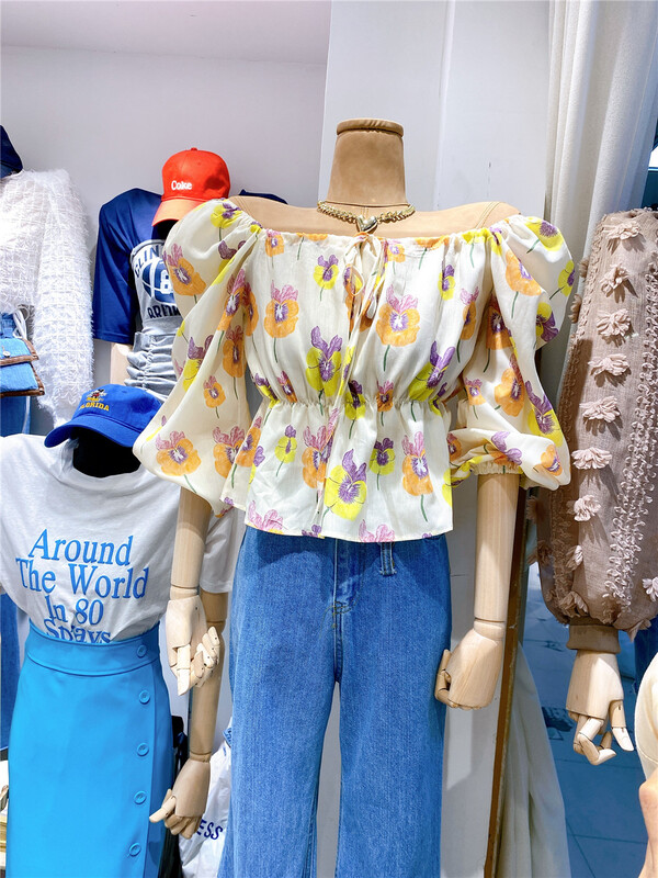 New in early summer! [sister] Korean lady's small sexy foreign style shirt (without necklace) ys1-2283# ozq