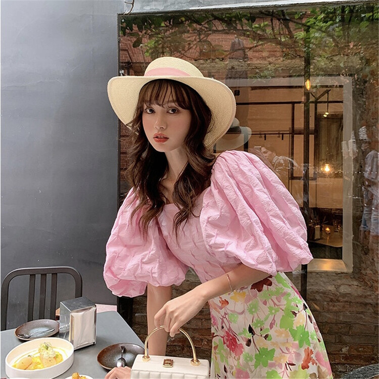 New in early summer! [d.ffstudio] Pullover solid color fashion blouse ys6-887# WTT