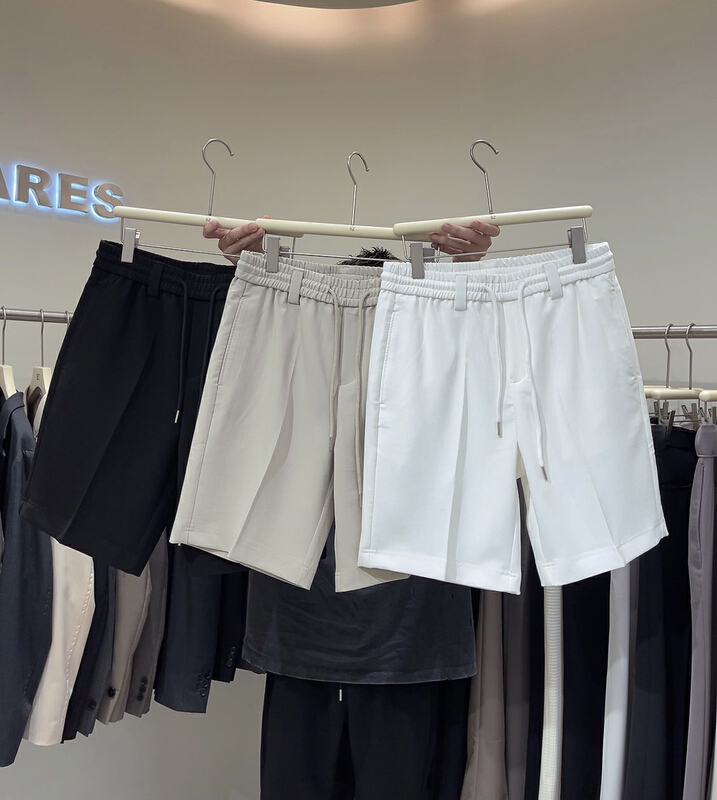 [small ares] drawstring elastic waist versatile casual shorts bz111# Cl