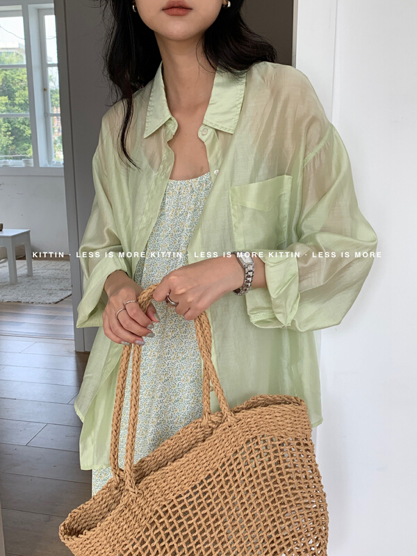 [Kittin] Korean macarone shirt 8893ss# L