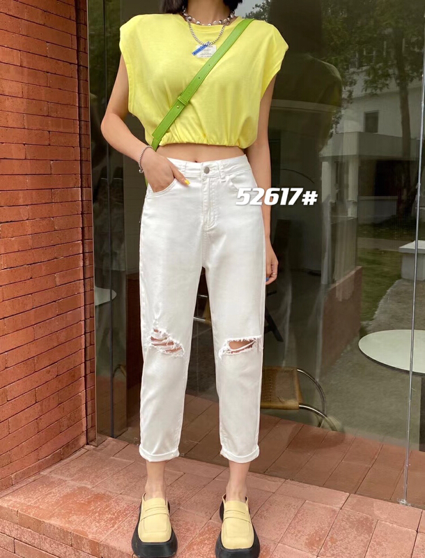[okd] simple and versatile comfortable jeans 52617# zxl