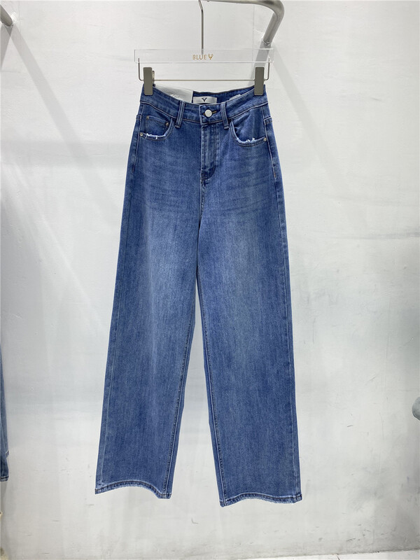 New year in early spring! [blue] Korean version simple straight wide leg jeans 33013# hjy