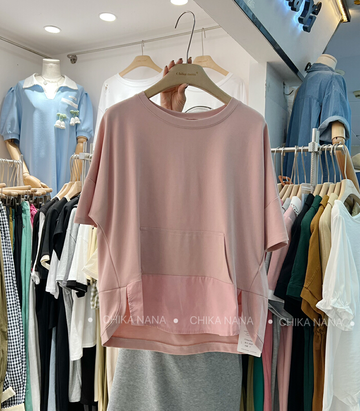 [Chika. Nana] Korean version solid color simple and comfortable small shirt 8828# cqw