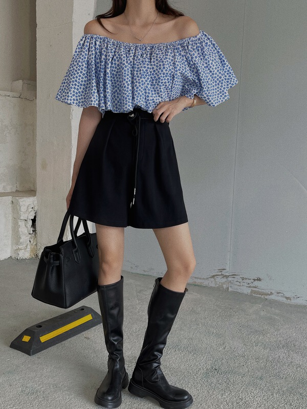 [Wu / u] Korean lace up casual shorts ys1-6271# LSL