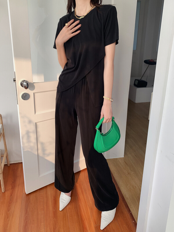 [Hanna inclusive] simple and versatile solid casual pants 3078# XJ