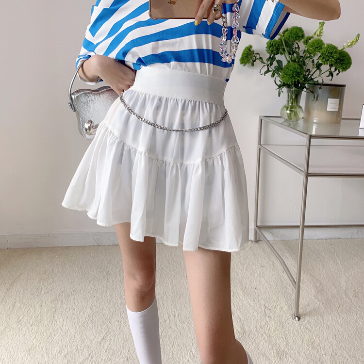 [Vanessa] design sense retro slim skirt (with chain) 6223# ozq